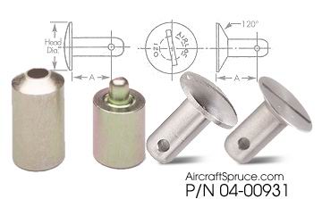 [RX1-04-04049] #2 Stainless Steel Flush Stud MS112060-1-060