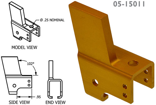 [RX1-05-15011] McFarlane Left Seat Roller Housing For Cessna MC0700645-1 FAA-PMA Approved