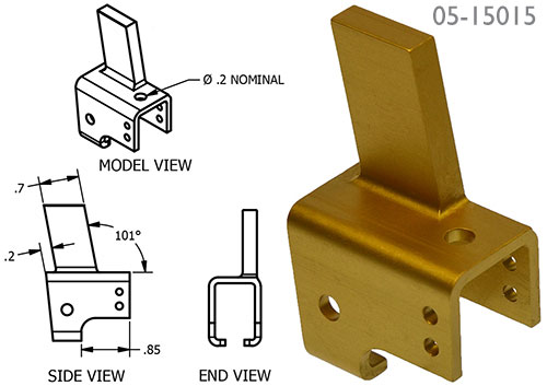 [RX1-05-15038] Fwd Left Hand MC12600603-41B Seat Roller Housing And Bracket Assembly