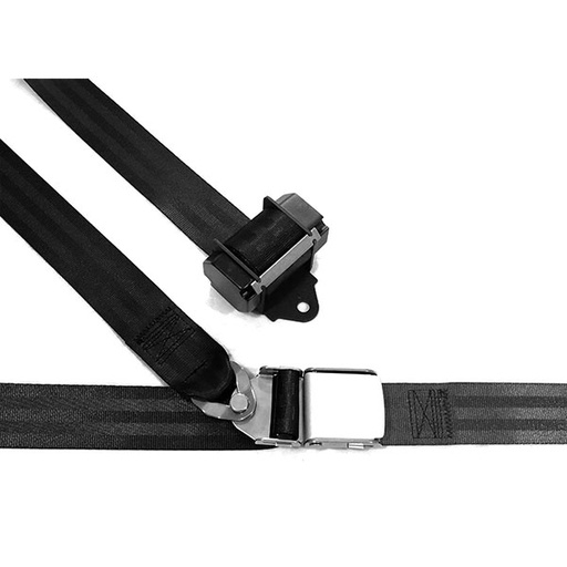[RX1-05-26396-1] Pax 3-Pt Reel Assembly Lap Belt & Harness With Inertia Reel Aft Facing Tan