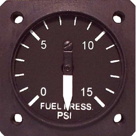 [RX1-10-00048] UMA 1-1/4 Electric Fuel Pressure Gauge 0 - 15 PSI Non-TSO