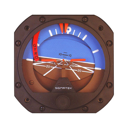 [RX1-10-04653] Sigma-Tek 3-1/8 Attitude Vac Gyro 5000B 43 8* Tilt Warn Flag