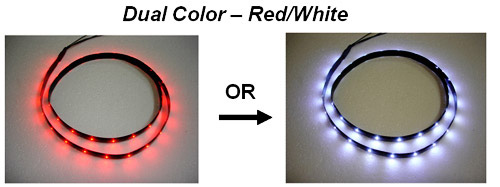 [RX1-11-05511] Pilot Flx LED Inst Red/White 12V