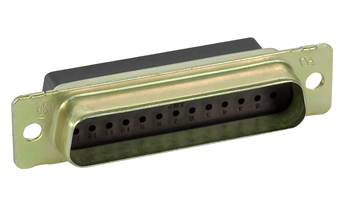 [RX1-11-11893] 25 Pin Bronze Male Sub-D Crimp Connector