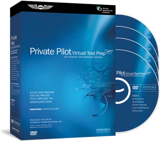 [RX1-13-06051] ASA Private Pilot Virtual Test Prep Course (DVD)