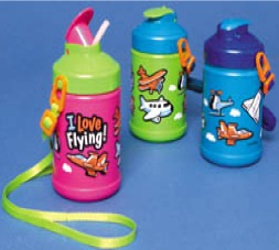 [RX1-13-13016] Kids I Love Flying Blue Water Bottle