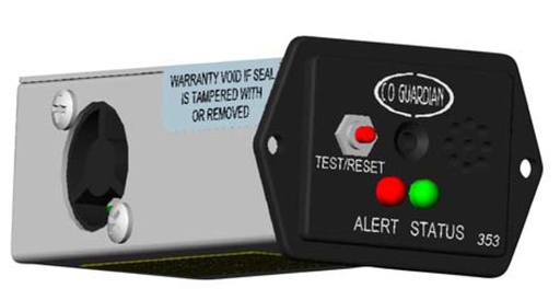 [RX1-13-16423] Co Guardian 353-101 Panel Mount Co Detector For Experimental