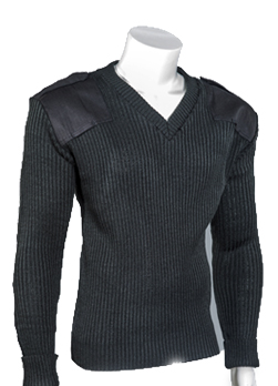 [RX1-13-16442-M] V-Neck Pullover Sweater Dark Navy Med Wool Blend