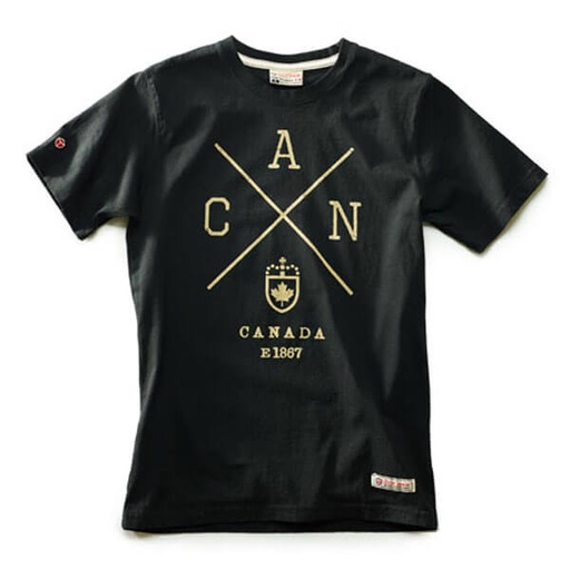 [RX1-13-20616] Cross Canada T-Shirt Black Large