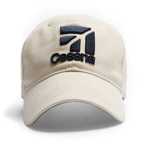 [RX1-13-21481] Cessna 3D Logo Cap - Stone