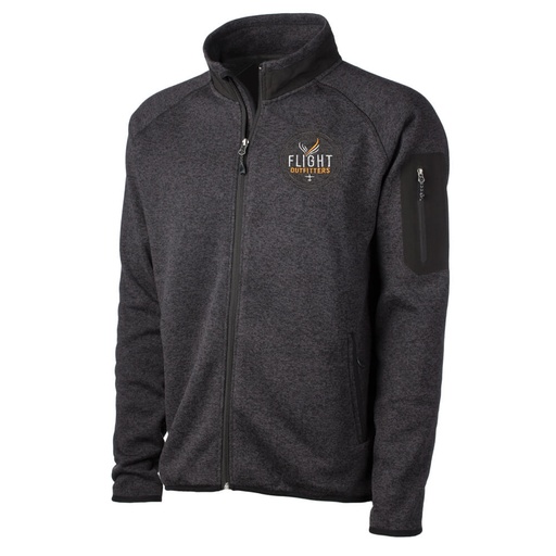 [RX1-13-23952] Flight Outfitters Mens Fairbanks Fleece - Heather Obsidian - Large