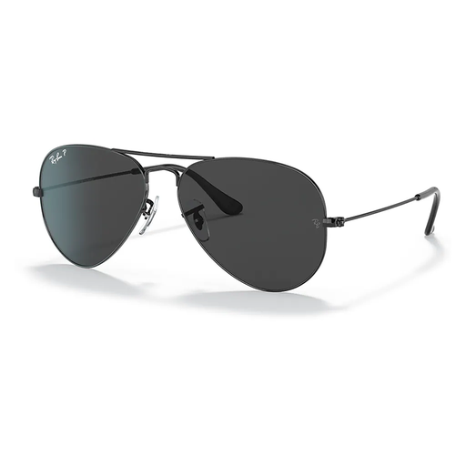 [RX1-13-24204] Ray-Ban Polarized Aviator Total Black 58Mm