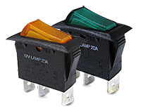 [RX1-14-306] Green Rocker Switch 14-306