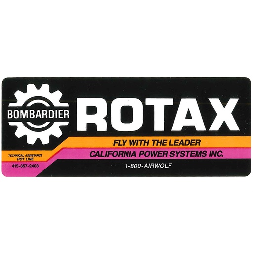 [RX1-15-00576] ROTAX 580-122 LABEL 130X52