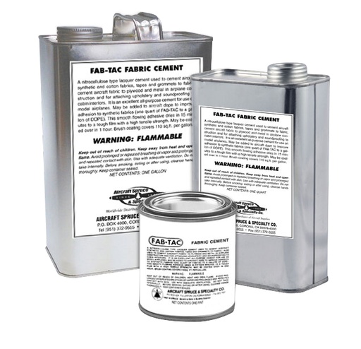 [RX1-09-17900] Fab-Tac Fabric Cement Quart