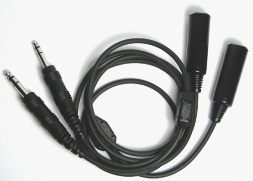 [RX1-11-15526] Pilot USA PA 77S Dual GA Stereo 20 Foot Extension Cable