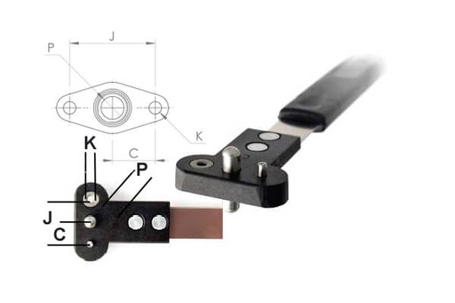 [RX1-12-04793] Two-Lug Plate Nut Drill Jig 1/4-28