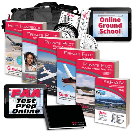 [RX1-13-24345] Gleim Deluxe Private Pilot Kit With Audio E6B Flight Computer Electronic Version