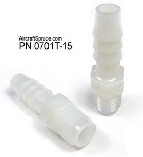[RX1-0701T-15] 0701T-15 Barbed Hose Adapter