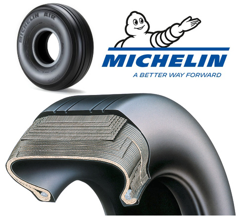 [RX1-06-01538] Michelin Air Tire 18X5.5 8Ply 027-630-0