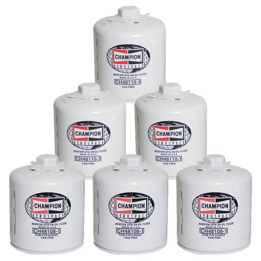 [RX1-08-19171] Champion Oil Filter Convenience 6 Pack - 3 x CH48108-1 / 3 x CH48110-1