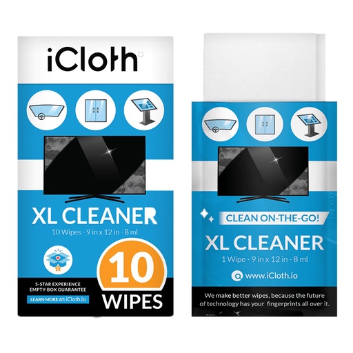 [RX1-09-06228] Icloth XL Avionics Premoistened Wipes Box Of 10