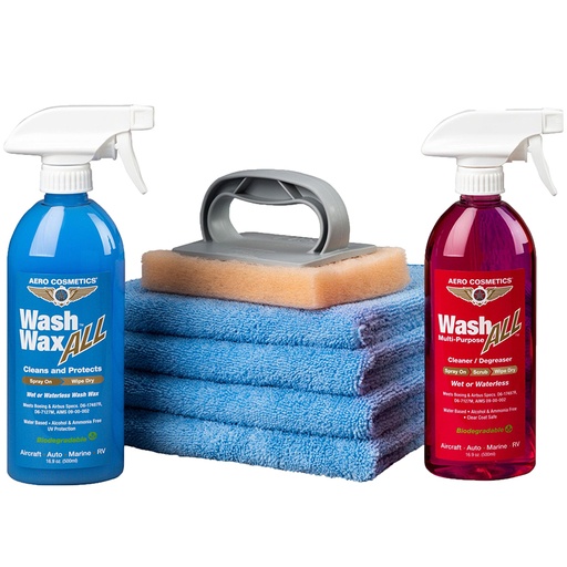 [RX1-09-06402] Aero Cosmetics Wash Wax All Starter Kit With Handle