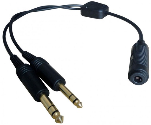 [RX1-11-14139] Helicopter To GA Headset Adapter Cable