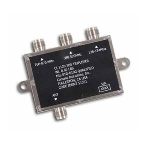 [RX1-11-19388] Comant CI-1120-300 Triplexer Single CI 295 Series Input To Triple Frequency Output