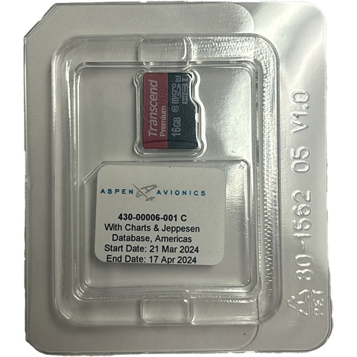 [RX1-11-20266] Aspen Micro Sd Card With Charts And Jeppesen Database - Americas