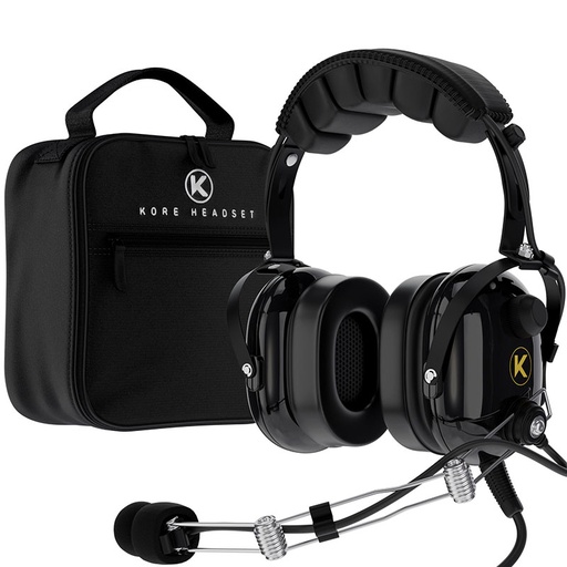 [RX1-12-06328] Kore Aviation P1 General Aviation Headset With Headset Bag