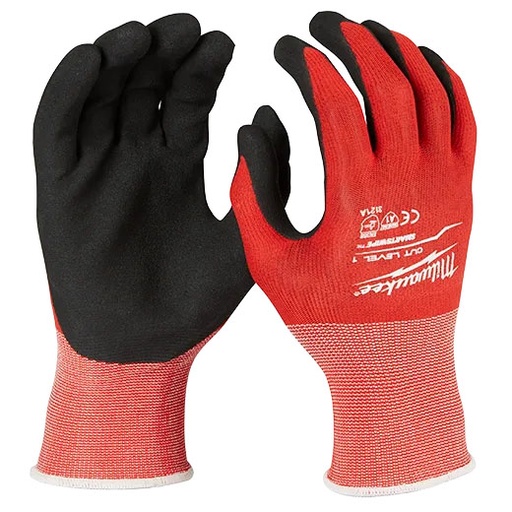 [RX1-12-06339] Milwaukee Nitrile Dipped Gloves Cut Level 1 Small