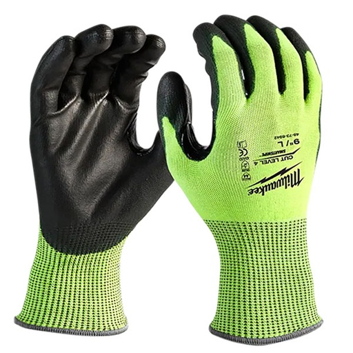 [RX1-12-06349] Milwaukee Polyurethane Dipped Gloves Cut Level 4 Large