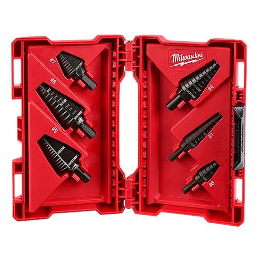 [RX1-12-06376] Milwaukee Step Drill Bit Set - 6Pc