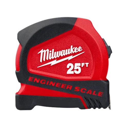[RX1-12-06378] Milwaukee 25Foot Compact Tape Measure With Engineer Scale
