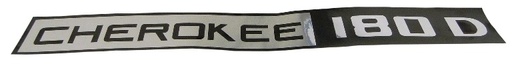 [RX1-09-43616] Cherokee 180 D Decal Black / Silver