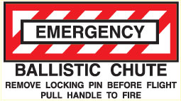 [RX1-09-43919] Ballistic Chute Decal