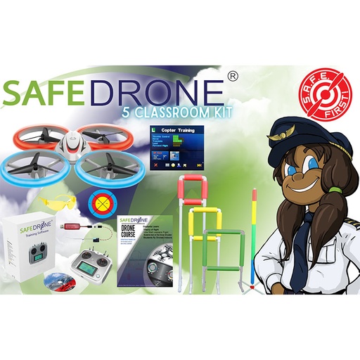 [RX1-13-24676] STEMPilot Safedrrone 5 Classroom Drone Learning Kit