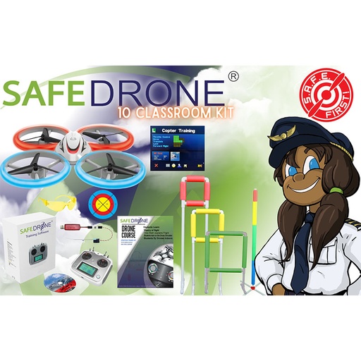 [RX1-13-24677] STEMPilot Safedrone 10 Classroom Drone Learning Kit