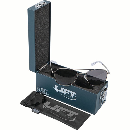 [RX1-13-24966] Lift Aviation Titanium-Avx Sunglasses Silver