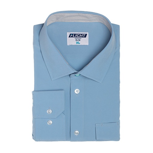 [RX1-13-25065] Flight Shirt - Blue - Eyelets Medium Slim Fit Short Sleeve