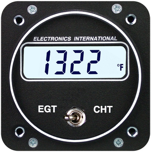 [RX1-10-01358] Electronics International Ec-1 EGT CHT Single Channel Gauge 2-1/4 TSO