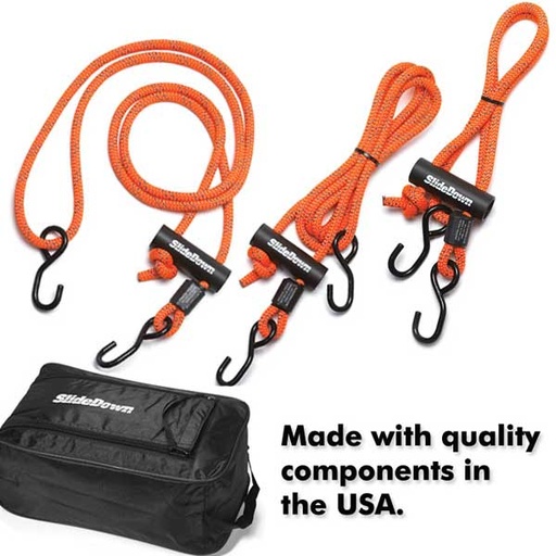 [RX1-13-25587] Slidedown 7/16 Rope Orange/Black 33701