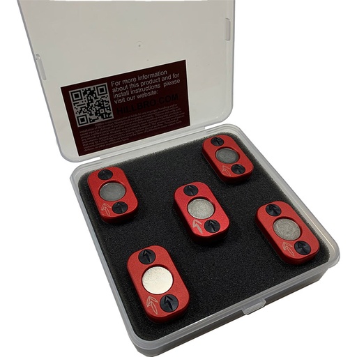 [RX1-13-25684] Hillbro Aviat Husky Harness Fastener 5Pc Kit (Red)