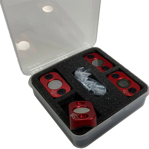 [RX1-13-25686] Hillbro Cessna 180 Magnetic Harness Fastener 4 Piece Kit (Red)