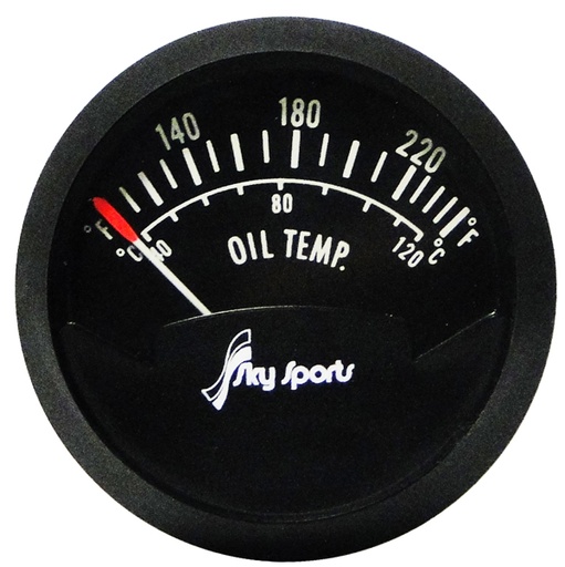 [RX1-10-04133] Westach 2 Round Oil Temperature Gauge 100-260F 2C9-2 Non-TSO