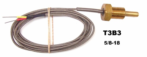 [RX1-10-05166] UMA T3B3 5/8-18 TSO Type K Temperature Probe With 6 Lead