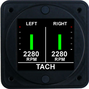 [RX1-10-05513] Aerospace Logic TM202 Dual Tachometer Kit Slick Magneto