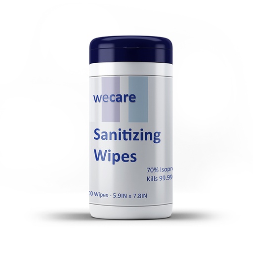 [RX1-99-02109] 70% Isoproply Alcohol Wipes In Canister 15X20Cm Generic Packaging 100 Per Canister