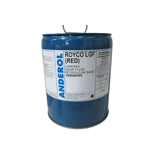 [RX1-08-19181] Royco Landing Gear Fluid LGF Red - BMS 3-32 Type II - 5 Gallon Pail